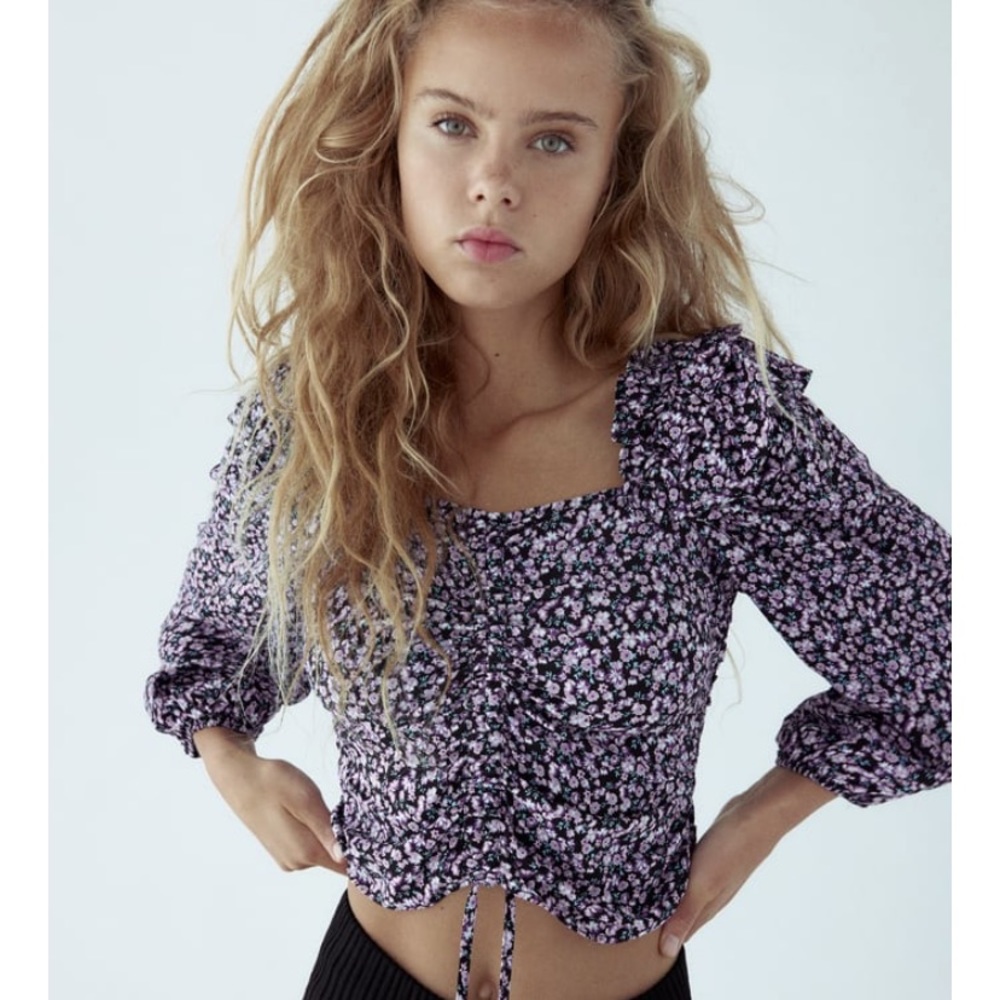 Zara Floral Print Top